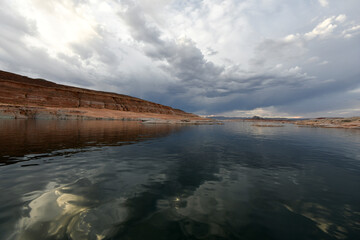 clouds over the lake