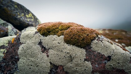 Lichen Covered On Rock