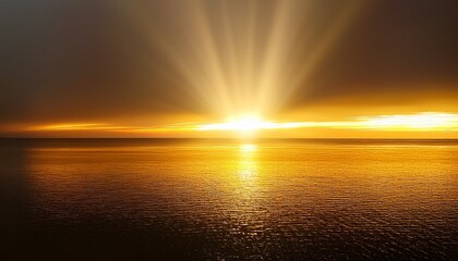 Shining Light With Yellow Gold Color And Horizontal Position