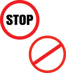 No Entry Sign &ndash; Red Prohibition Traffic Symbol Vector