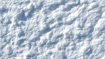 Obraz premium A layer of snow blankets the ground displaying various textures and patterns under bright sunlight. The snow reflects light and creates a bright scene typical of winter.