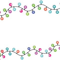 Christmas Lights Vector – Festive Holiday Decorative Illustration