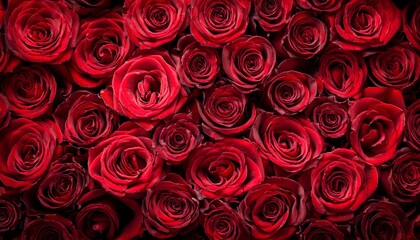 Background With Red Roses