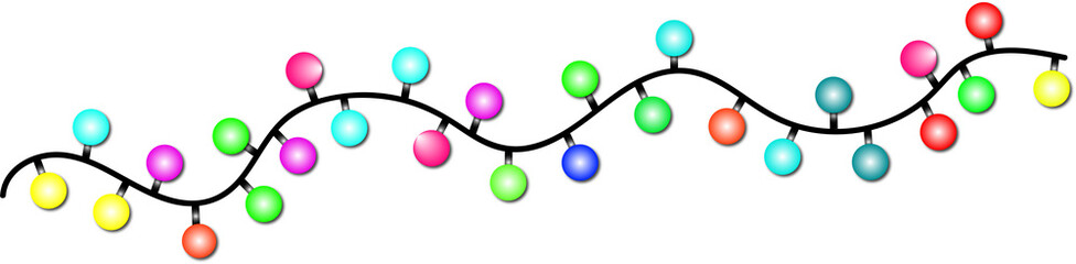 Christmas Lights Vector &ndash; Festive Holiday Decorative Illustration