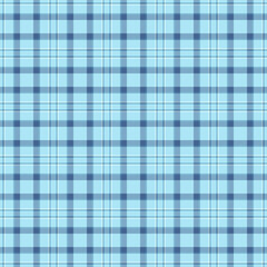 Unique pattern textile seamless, lovely plaid tartan vector. Tough fabric background check texture in cyan and blue colors.