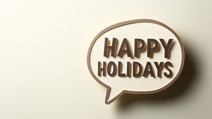 Festive greeting with a speech bubble design! Wishing joy and cheer this holiday season. Share the warmth and goodwill with loved ones during the holidays.