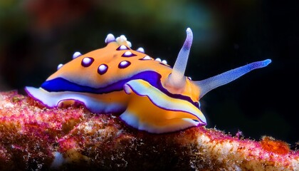 Nudibranch Hypselodoris Confetti Nudibranch Eating Showing Radula