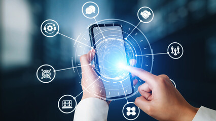 People networking and digital community with teamwork, partnership, collaboration and connection icons showing modern communication and relationship building. Gist