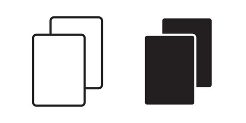 Copy Icon. File copy icon for web and application. Vector illustration with stroke and fill on a white background.