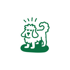 Illustration of a happy dog icon