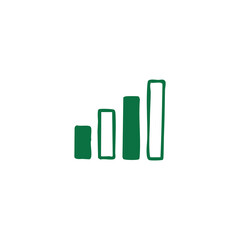 Green Bar Chart Showing Growth and Progress