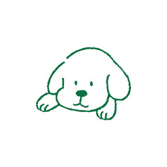 Adorable Green Dog Illustration