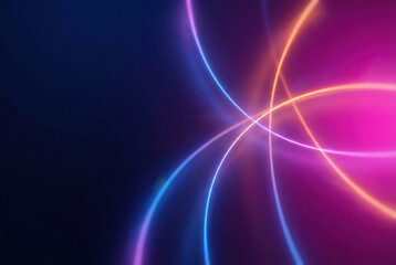 Obraz premium Abstract glowing lines with colorful gradient background