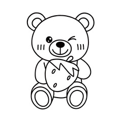 teddy bear illustrations in black and white styles, ranging from simple silhouette to detailed sketch and cute kawaii outline, symbolizing childhood, comfort, and toys.