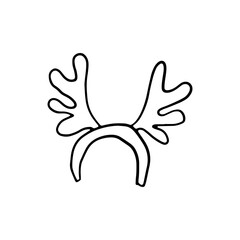 Christmas Antlers Headband Doodle
