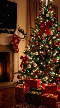 christmas tree and gifts