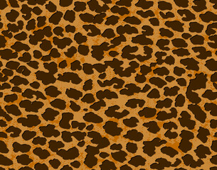 Full seamless leopard cheetah texture animal skin pattern. Brown textile fabric print. Suitable for fashion use. Vector illustration. © MSK Design