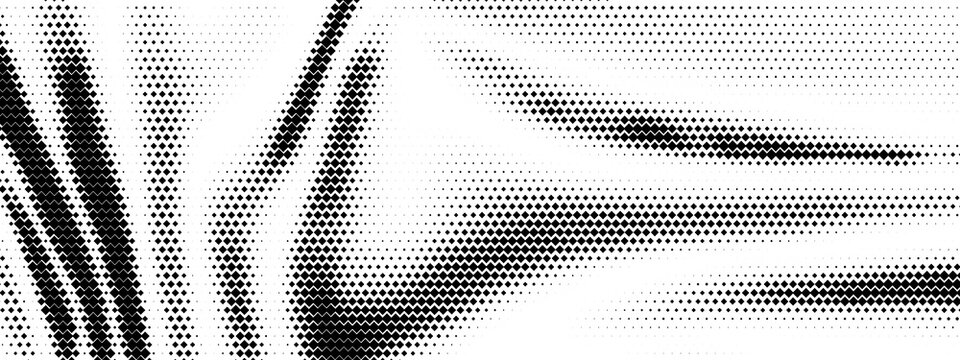 Rhombus halftone square with diamond fade texture and half background gradient. Shape horizontal circle with simple rhombus art and transition minimal monochrome. Paper point rhombus.
