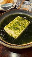 豆腐の青さ海苔あんかけスープ
