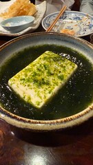 豆腐の青さ海苔あんかけスープ