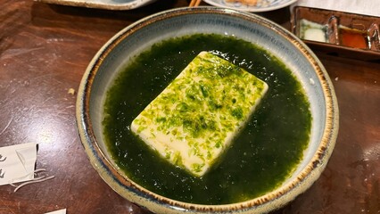 豆腐の青さ海苔あんかけスープ