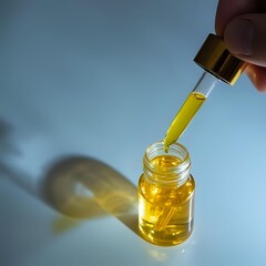 olive oil in a glass bottle