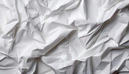 Obraz premium Texture Of Thin Crumpled White Paper