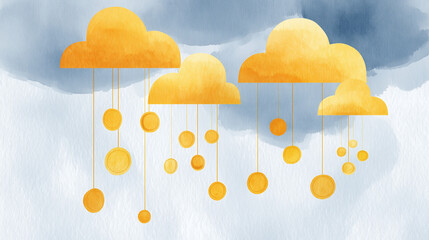 Dividendes qui tombent du ciel &ndash; illustration financi&egrave;re simple et ludique
