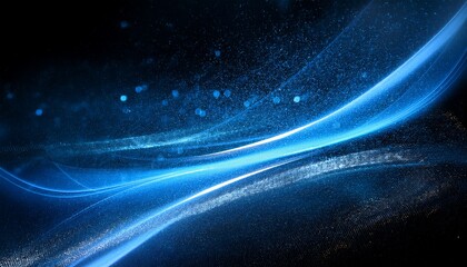 Blue Light Leaks And Gradient Over An Abstract Grainy Background Grainy Colorful Warm Blue Light Leaks On A Black Background With A Dust Texture Blue Wavy Abstract Background For Presentation