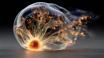 Explosion de la bulle de l&rsquo;IA &ndash; illustration conceptuelle du march&eacute; technologique