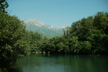 Reservoir Valdemurio in Asturias, Northern Spain
