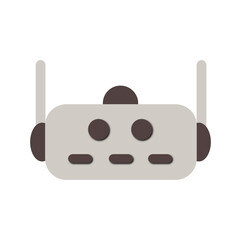 Retro Minimalist Game Controller Icon – Geometric Robot Control Button