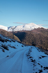 snow covered mountains