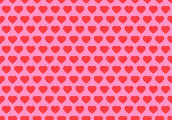 Cute design. Red Love hearts. Valentine's Day Holiday design. Valentine's Day seamless pattern. Seamless pattern of red hearts on a light background