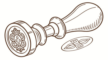 Hand drawn vector illustration of a pencil and an electric guitar, isolated object on white background