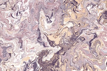 Elegant abstract marbled texture with purple and beige swirls.