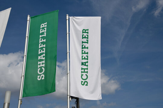 Herzogenaurach, Bavaria, Germany - July 5, 2025:  Headquarters of Schaeffler AG in Herzogenaurach - Schaeffler Group is a manufacturer of rolling element bearings for automotive and industrial use