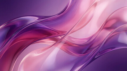 Fototapeta premium Commercial digital art showcasing a dynamic abstract background with fluid shapes flowing in purple and pink hues, professional illustration with a gl