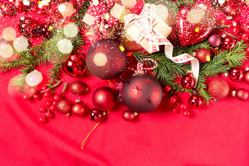 Monochrome red christmas lifestyle