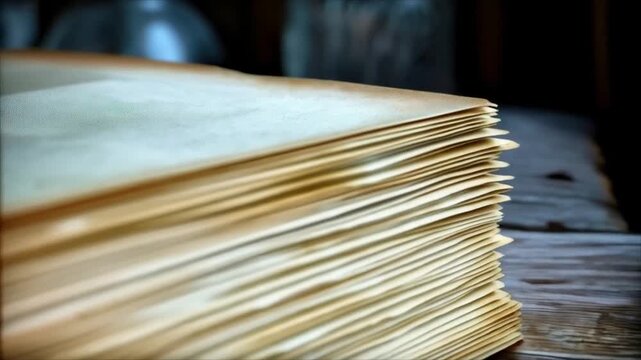 Antique Book Pages - A Close-Up Look at Aged Paper.