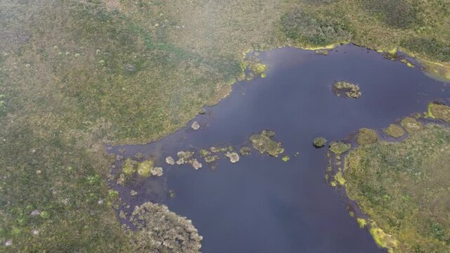 Andean colombian Mountains Lake Landscape. High quality 4k footage
