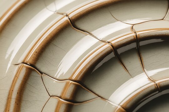 Macro close-up of intricate crackle glaze texture on vintage celadon ceramic pottery surface