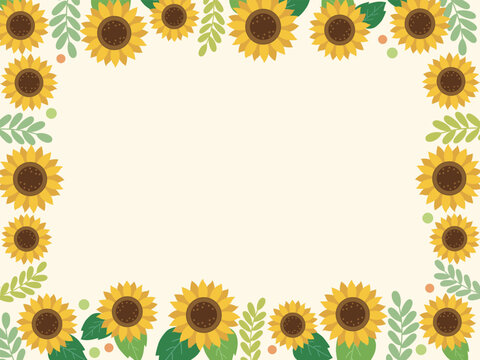 Sunflowers and Leaf Edges