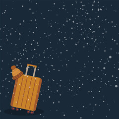 Happy Holidays vector with winter. Perfect for greeting cards, social media posts, posters, and festive seasonal designs