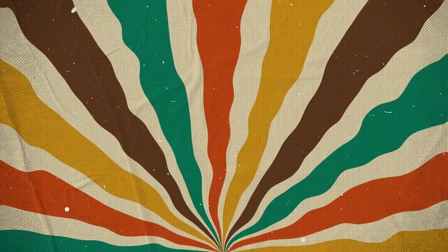 Retro vintage sunburst wavy pattern background texture