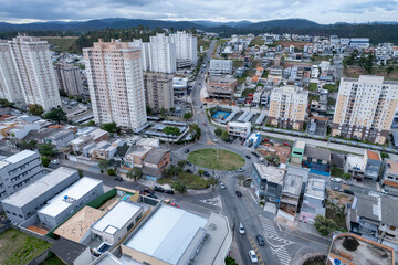 Aerial view of the city of Cajamar, São Paulo, Brazil.
