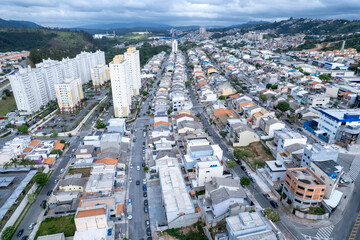 Aerial view of the city of Cajamar, São Paulo, Brazil.
