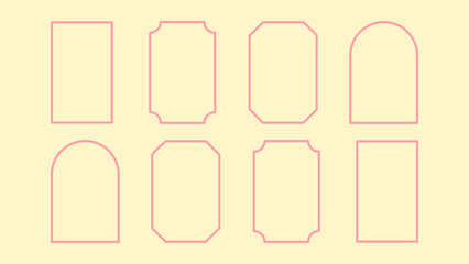 Sharp geometric frame pack with precise lines and structured corners for modern layouts, branding, business cards and editorial designs.