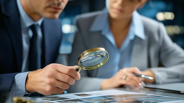 Private investigators team, organizing confidential documents, case files doing, evidence interpretation incident, room detective work, uncover proof through, detailed investigatio