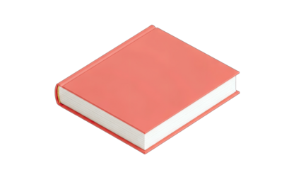 Closed Book Isolated on White Background